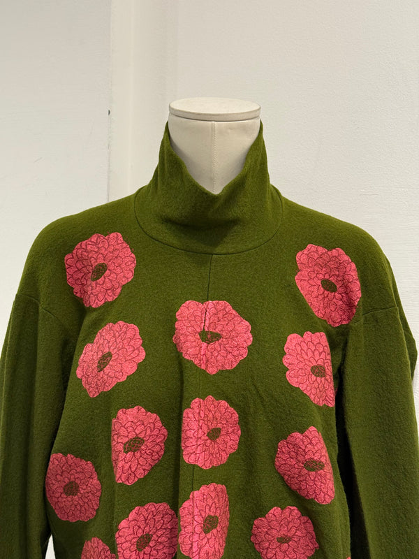 A/W1996 Comme des Garçons floral appliqué cropped knit