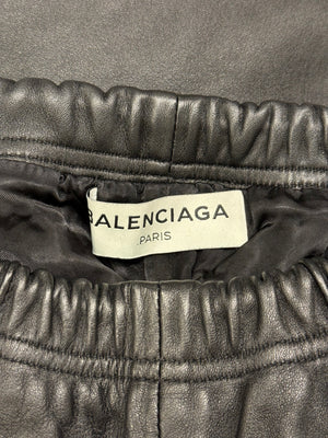 2016 Balenciaga leather sweatpants