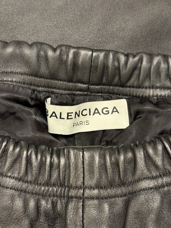 2016 Balenciaga leather sweatpants