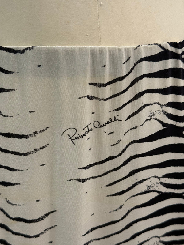 1999 Roberto Cavalli zebra print skirt