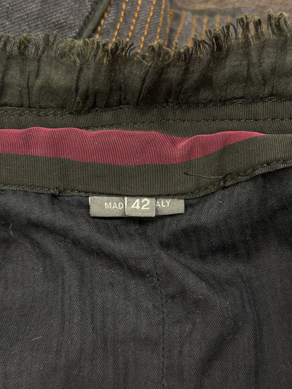 A/W2002 Alexander McQueen runway corseted denim jacket