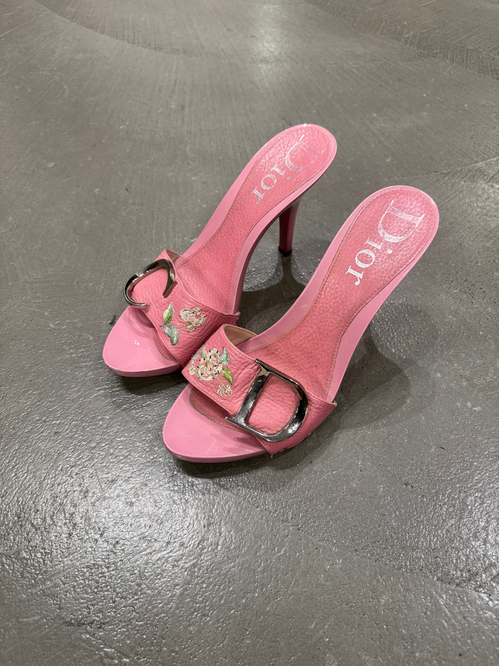 Christian Dior by John Galliano flowers logo sandals