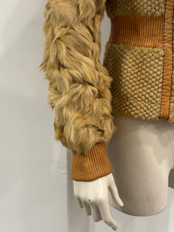 F/W2008 Cavalli rabbit fur hybrid soldier jacket