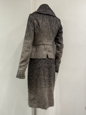 2000s Roberto Cavalli gradient knit skirt suit