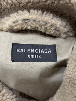 2022 Balenciaga oversized trucker fleece jacket