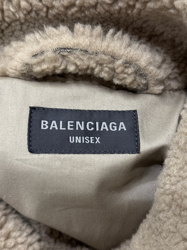 2022 Balenciaga oversized trucker fleece jacket