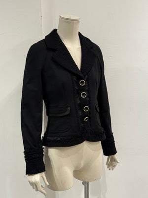 2000s Dolce & Gabbana black cropped jacket