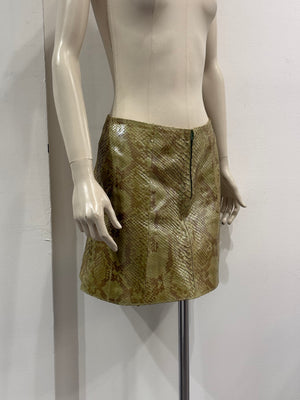 1990s Gianni Versace real Python mini skirt