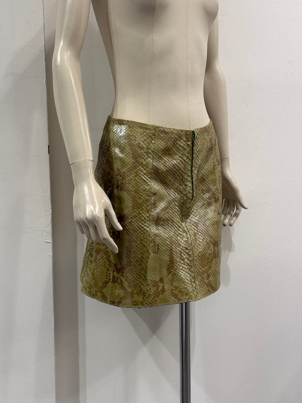 1990s Gianni Versace real Python mini skirt