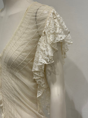 1998 Dolce & Gabbana sheer runway butterfly top