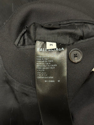 2022 Balenciaga distressed double-breasted blazer