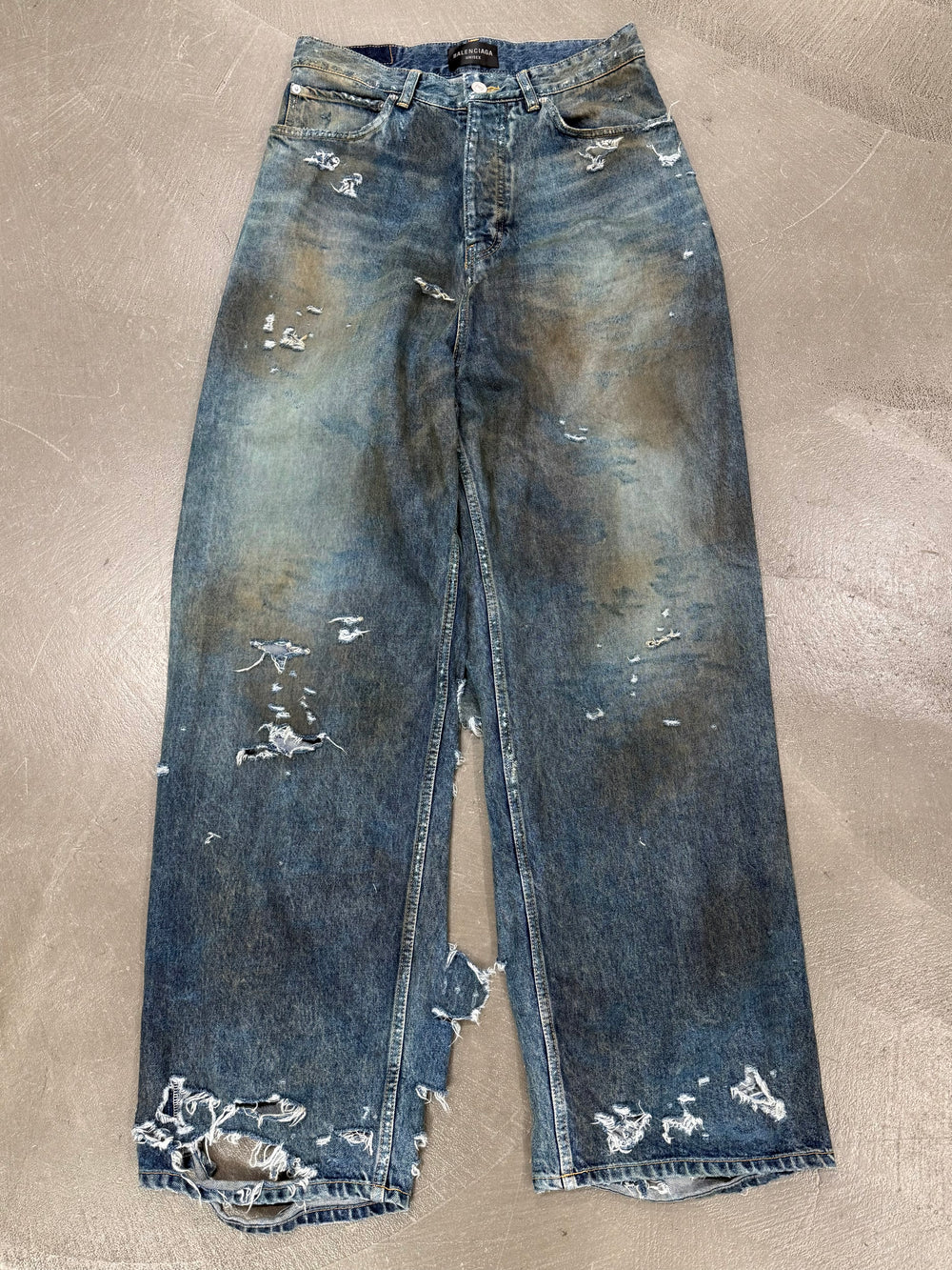 Balenciaga destroyed jeans