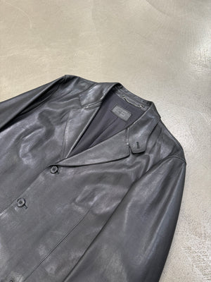 2000s Prada leather coat