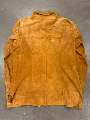 2003 Roberto Cavalli western suede leather shirt