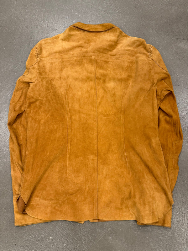 2003 Roberto Cavalli western suede leather shirt