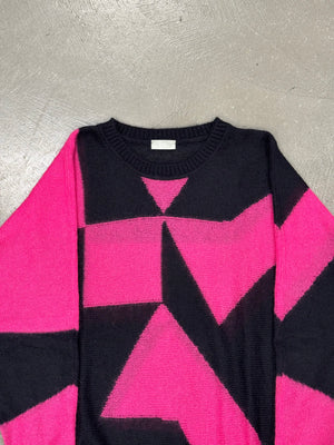 A/W2007 Dior by Hedi Slimane runway geometric mohair knit