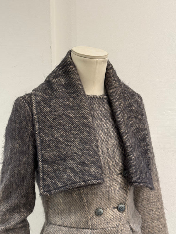 2000s Roberto Cavalli gradient knit skirt suit
