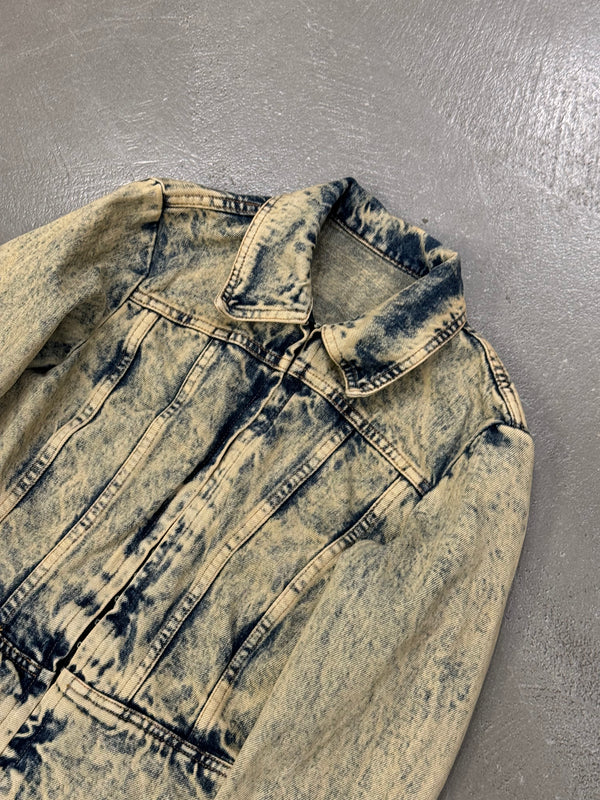 2000s Roberto Cavalli dyed faded denim jacket