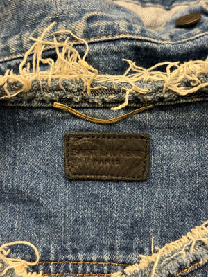 2020s Saint Laurent raw-cut denim jacket