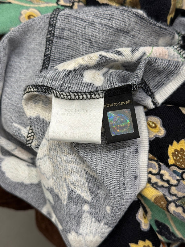 S/S2003 Roberto Cavalli chinoserie print set (top, cardigan & jeans)