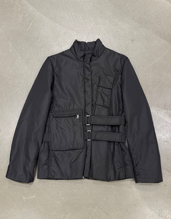 A/W1999 Prada runway technical jacket with integrated harness bag