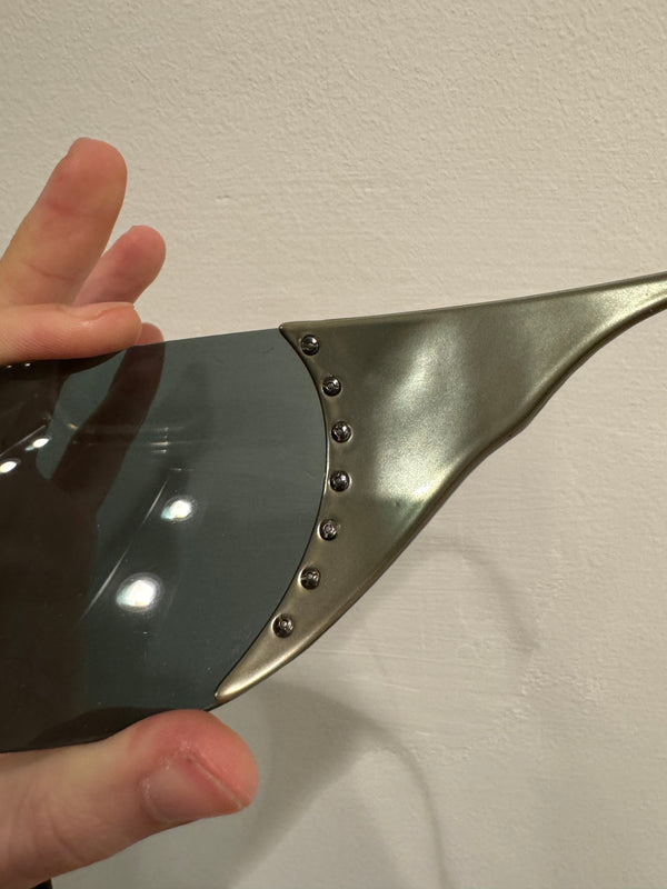 2002 Dior by John Galliano silver ski mask sunglasses