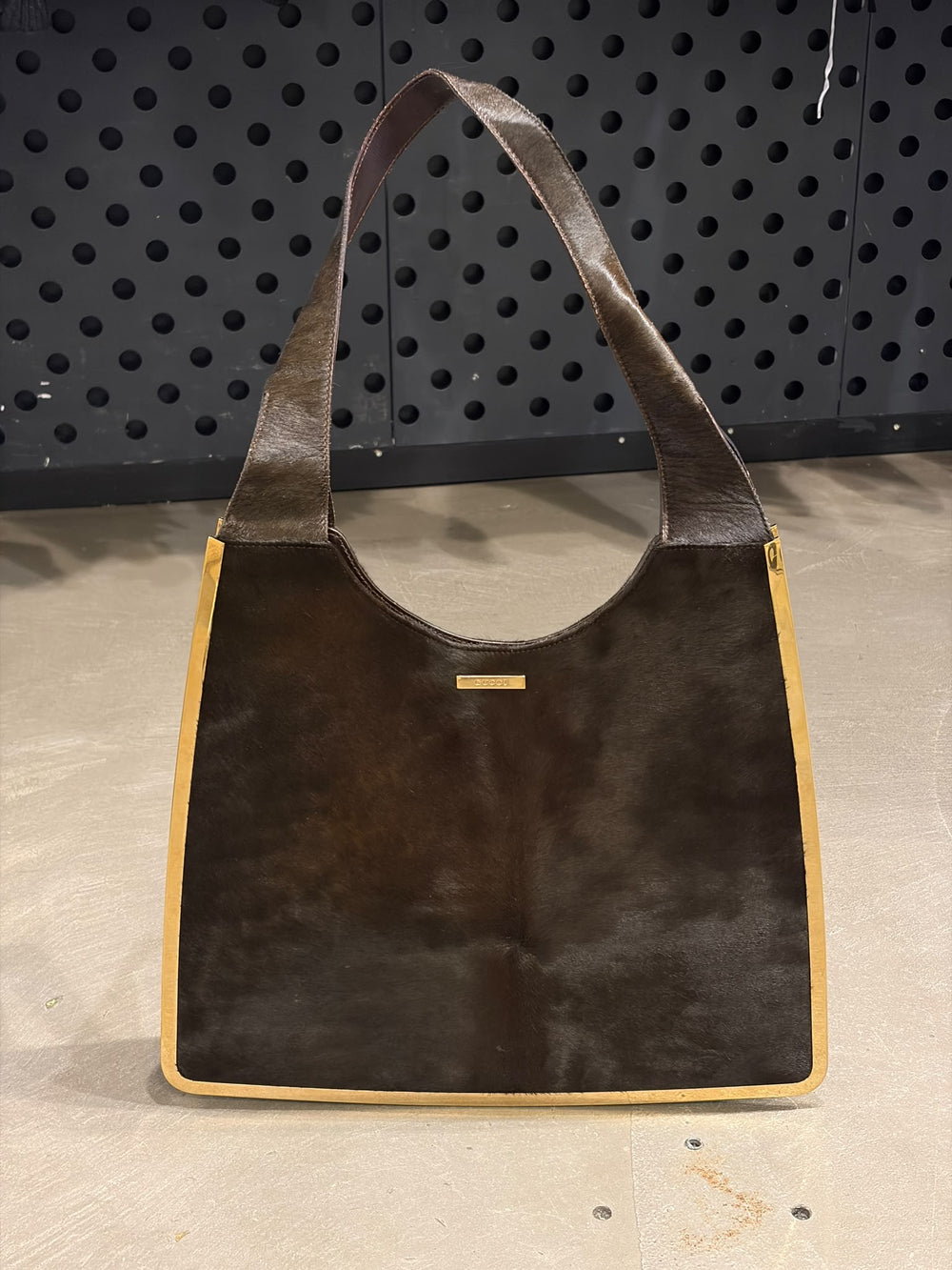 A/W1996 Gucci by Tom Ford pony hair metal bag