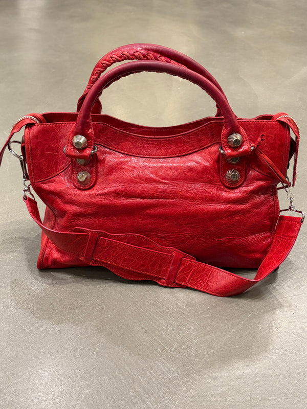 2000s Balenciaga Large City leather bag