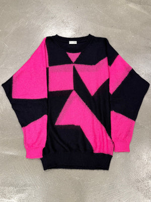 A/W2007 Dior by Hedi Slimane runway geometric mohair knit