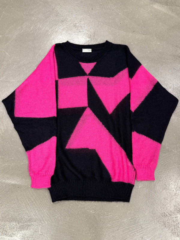 A/W2007 Dior by Hedi Slimane runway geometric mohair knit