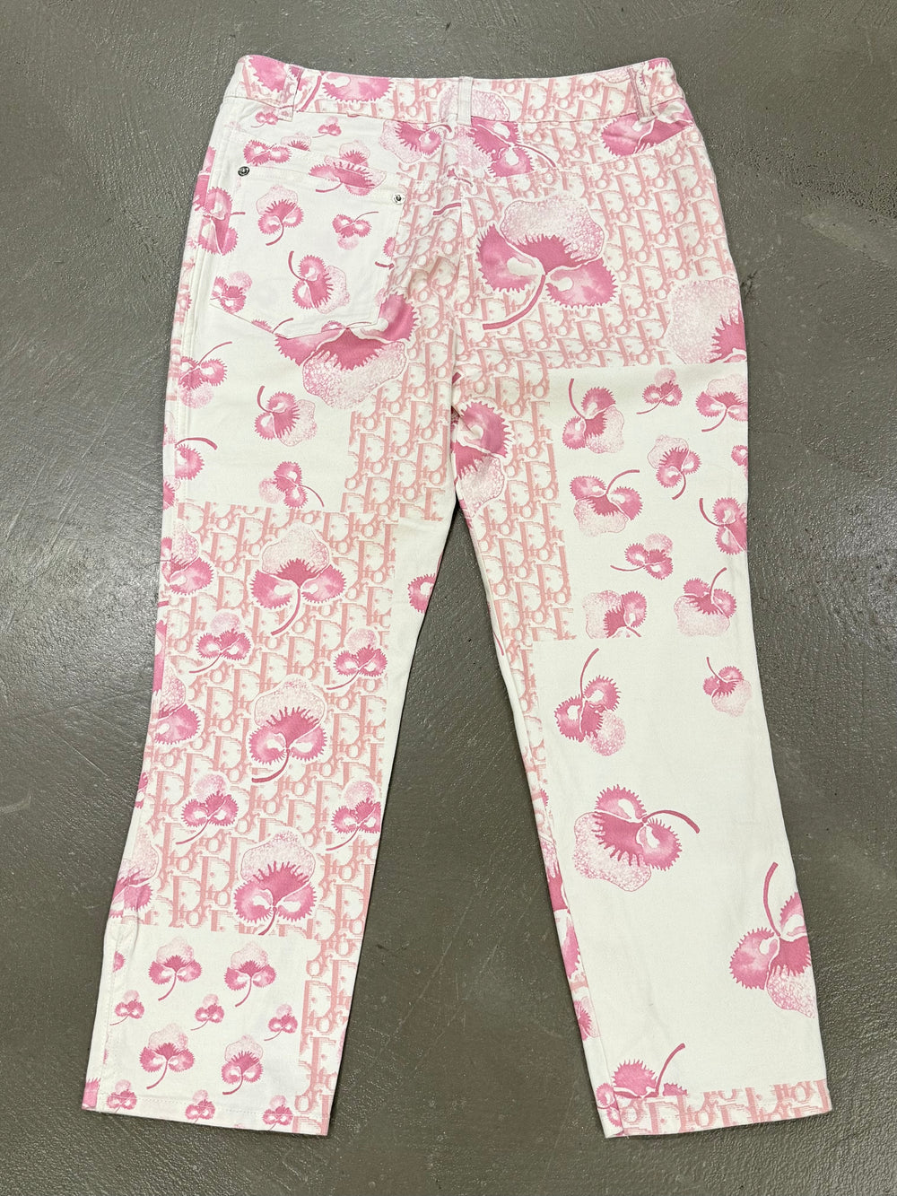 2000s Christian Dior by Galliano capri monogram pants