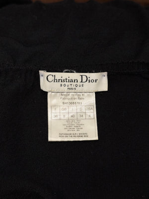 A/W2005 Christian Dior by John Galliano velvet logo rose knit