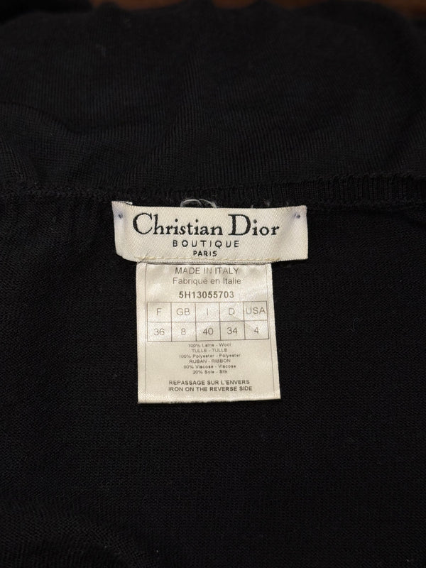 A/W2005 Christian Dior by John Galliano velvet logo rose knit