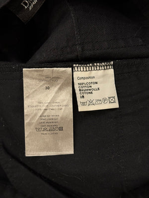 2000s Dior black coated jeans