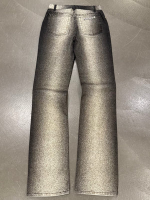 2000s Roberto Cavalli metallic glitter gradient pants