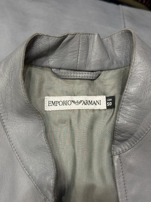 1990s Emporio Armani thin technical leather jacket