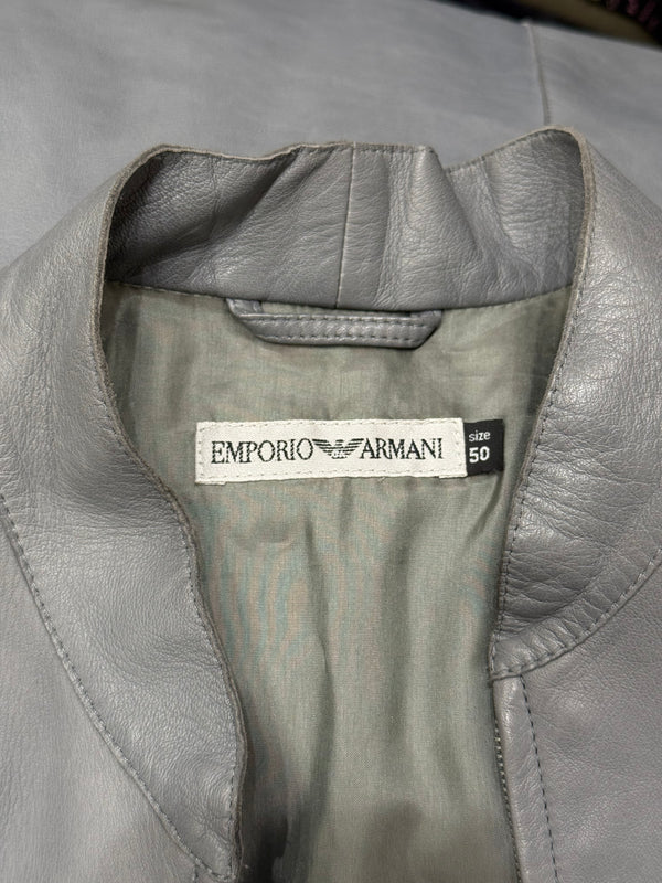 1990s Emporio Armani thin technical leather jacket