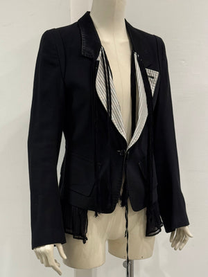 S/S2005 Ann Demeulemeester deconstructed fringe blazer