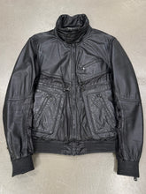 Load image into Gallery viewer, 2008 Dolce &amp; Gabbana hybrid leather/nylon cargo zipper jacket
