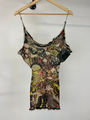 SS2003 Jean Paul Gaultier butterfly tattoo mesh top