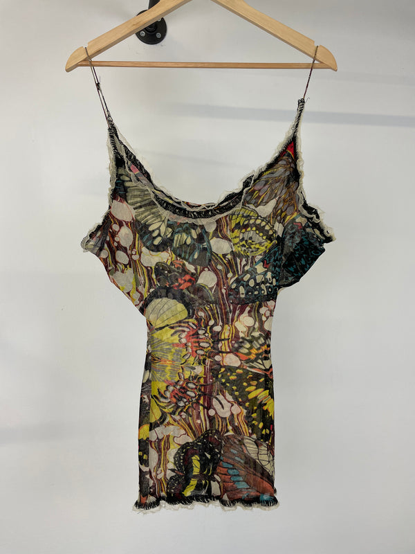 SS2003 Jean Paul Gaultier butterfly tattoo mesh top