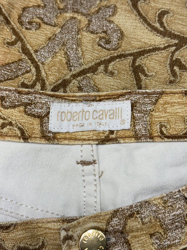 2000s Roberto Cavalli baroque print pants