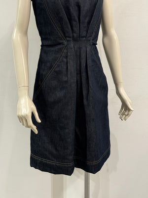 2000s Louis Vuitton denim midi dress
