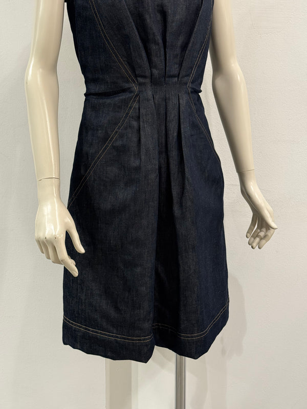 2000s Louis Vuitton denim midi dress