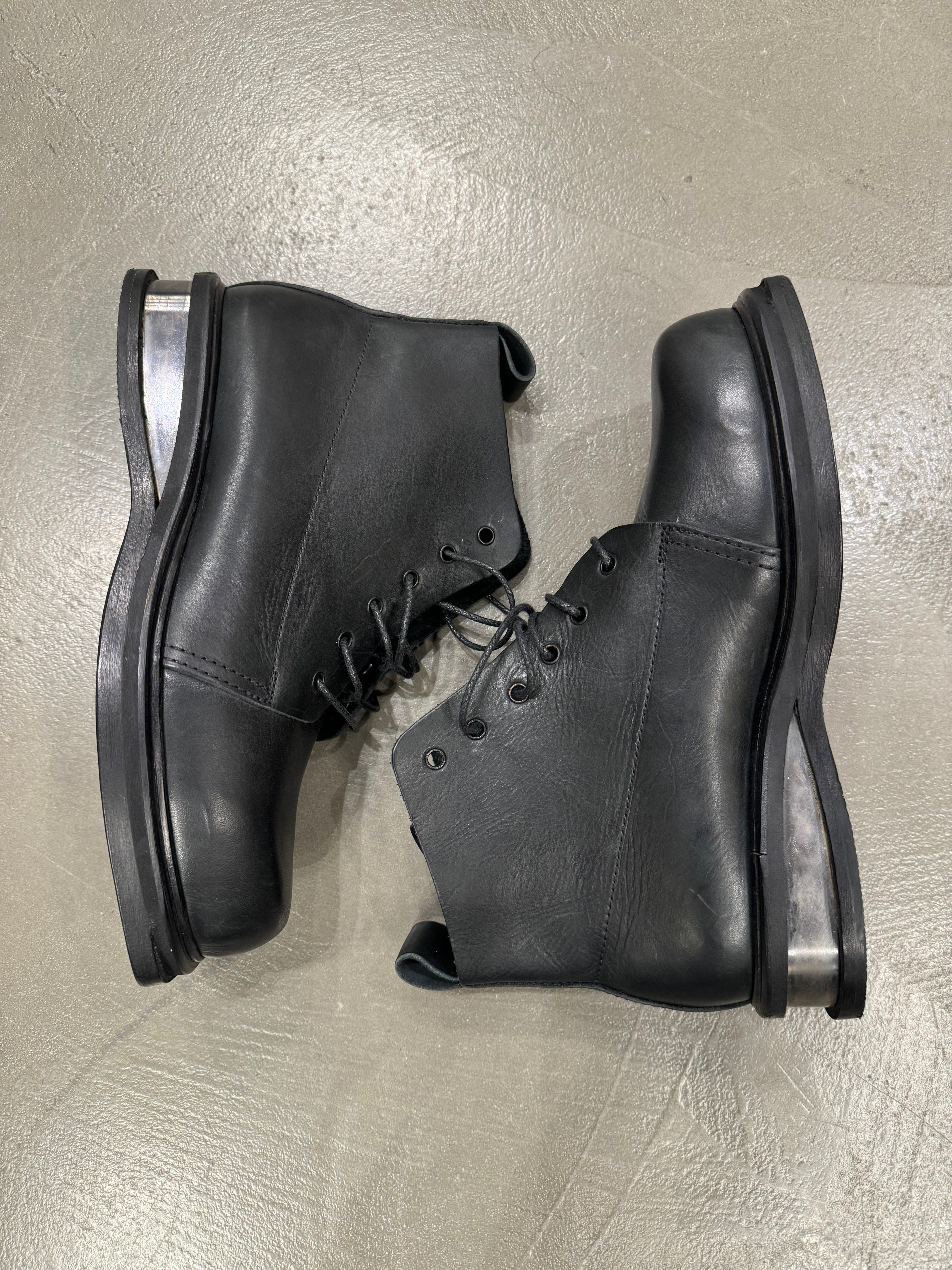 靴 DIRK BIKKEMBERGS boots Dirk Bikkembergs Laced Metal Heel Mountaineering Boots size