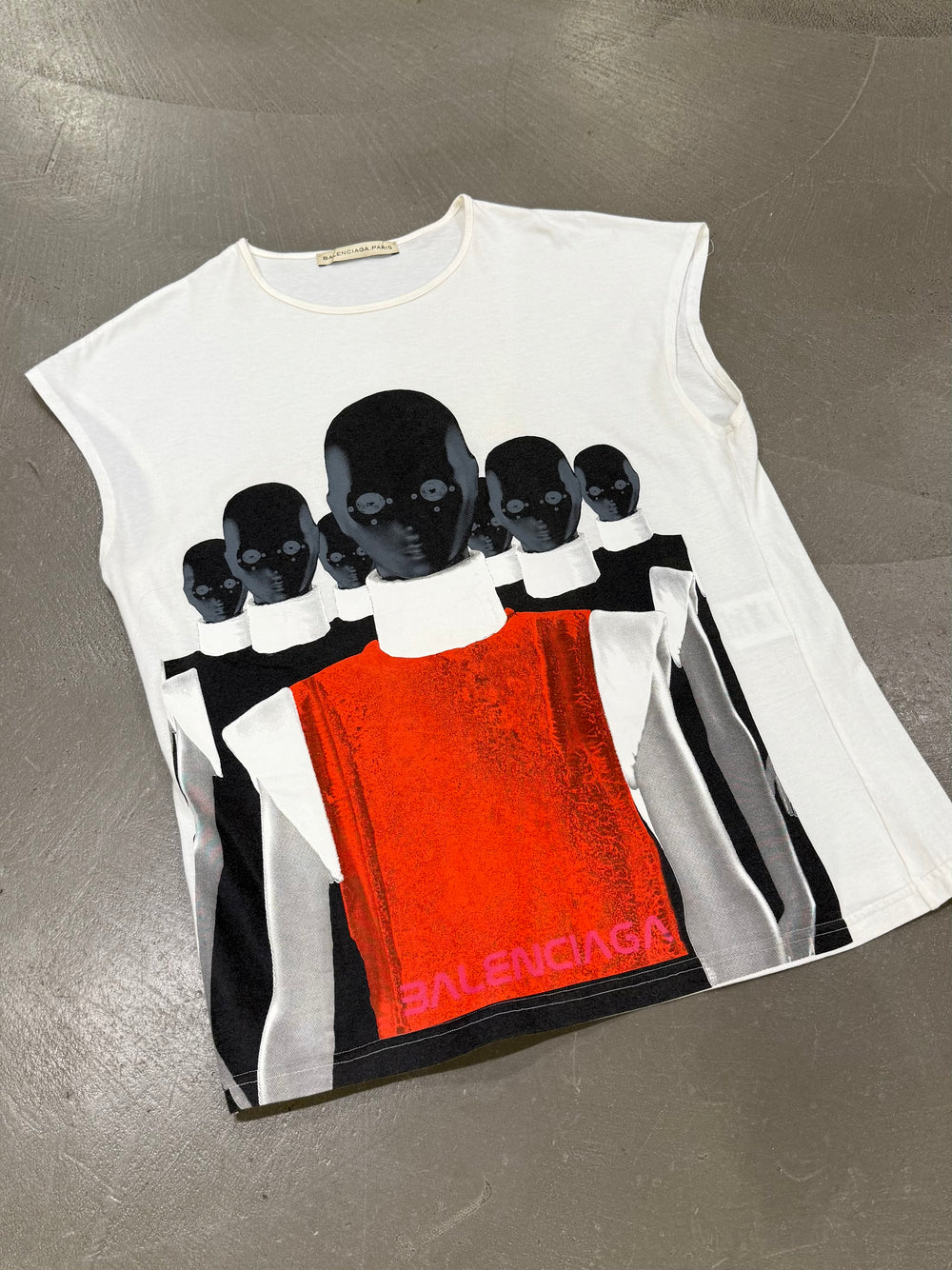 2007 Balenciaga by Nicolas Ghesquière futuristic graphic t-Shirt