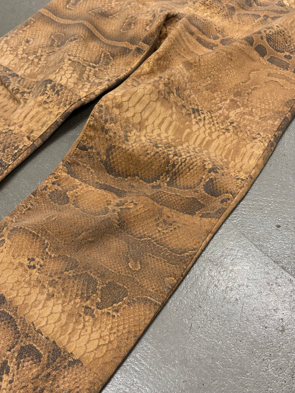 2000s Cavalli snakeskin print trousers