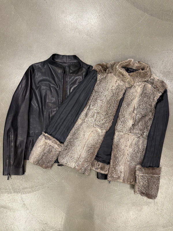 1999 Gucci by Tom Ford 2 in 1 fur leather jacket
