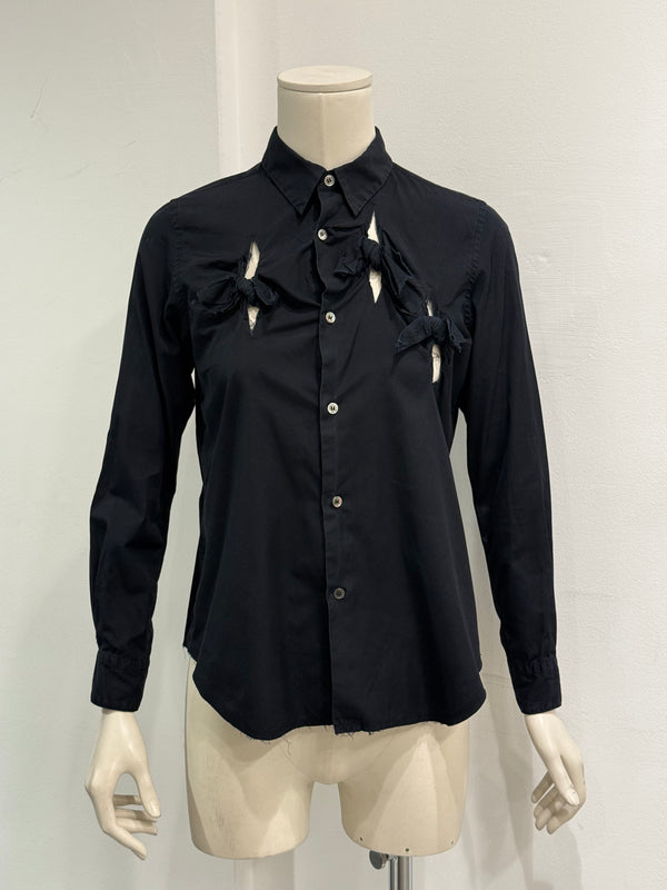 S/S2002 Comme des Garçons three bows slits shirt