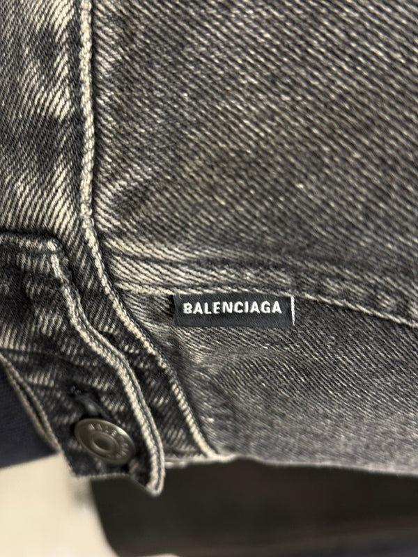 2018 Balenciaga double layer hybrid denim jacket